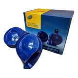 Bocina Caracol Hella Azul Original Doble Tono 12v Universal 