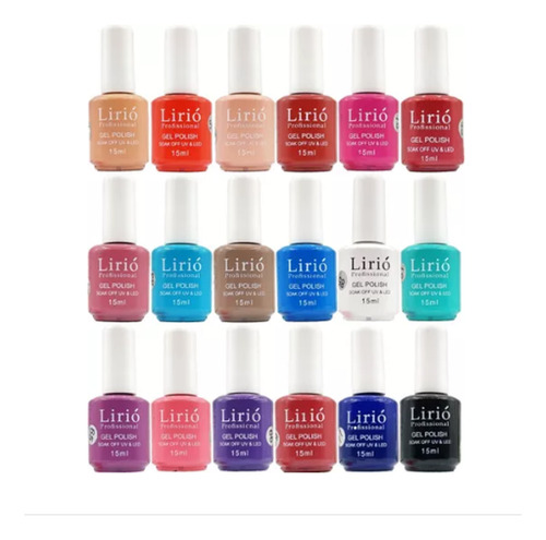 Kit C/ 6 Esmaltes Em Gel Color Cores Uv Diferentes Brilho 