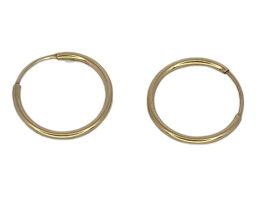 Arracadas De 12 Mm Oro 14k Italy 