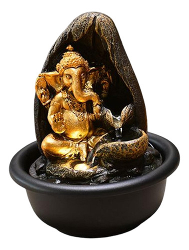 Fonte De Mesa Pequena De Resina Fonte Estátua Ganesha Hindu