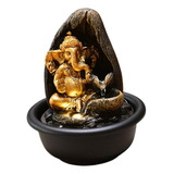 Fonte De Mesa Pequena De Resina Fonte Estátua Ganesha Hindu