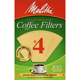 Melitta Super Premium No. 4 Filtro De Papel Para Café, No. 4