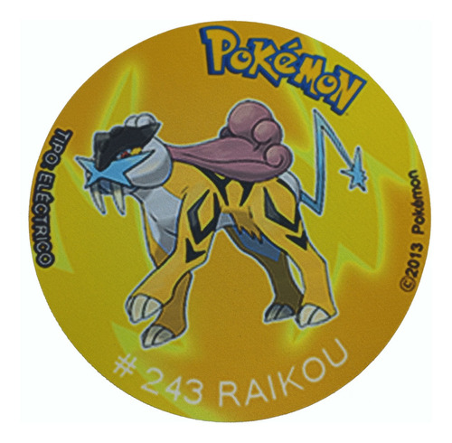 Mousepad De Tazo Pokemon De Modelo #243 Raikou
