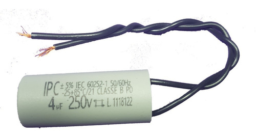 Capacitor 2 Fios 4uf 250v Para Ventilador De Teto - Unidade