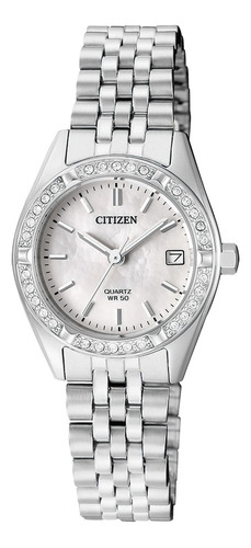 Reloj Citizen Eu606055d Para Mujer Triple Manecilla Acero