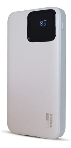 Cargador Portátil 10000mah P/ iPhone + Tipo C Display Rapido Color Blanco