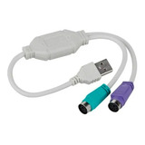 Adaptador De Cable Usb Ps2 Para Teclado Y Mouse Ordenador Pc