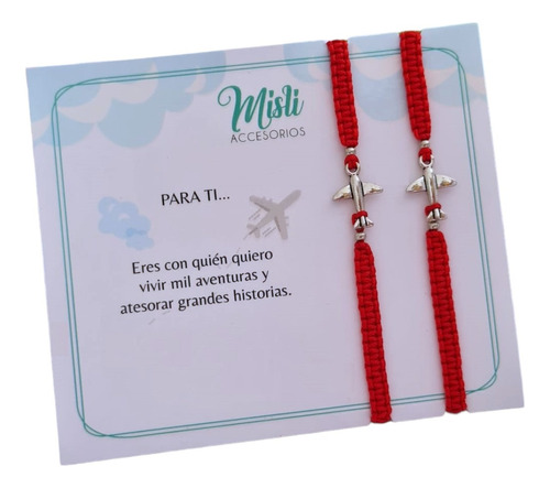 Pulseras Tejidas Para Compartir Dije Avión