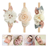 3 Diademas De Niña Arcos De Flores Para Bebés Recién Nacidos