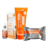 Kit Limpeza De Pele Com Vitamina C Ação Clareadora