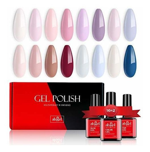 Esmalte - Ab Gel Nail Polish Set Nude Series - 16 Colors 202