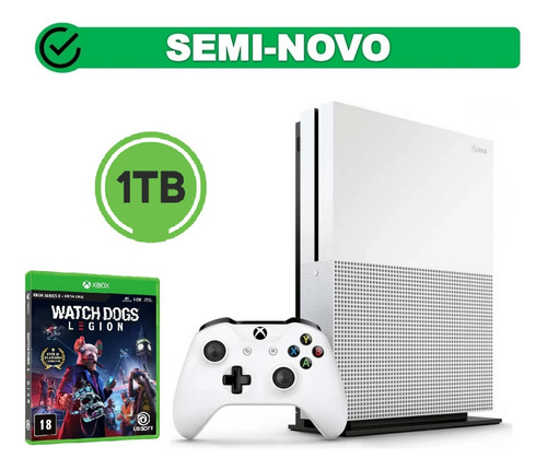 Xbox One S 1tb Completo Na Caixa Com Nota Fiscal E Garantia