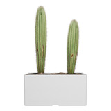 Maceta Plástica Rotomoldeada Jardinera N 60 Moderna Amalfi Color Blanco