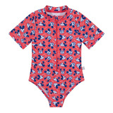 Traje De Baño Bebe Niña Entero Uv50+ Disney Minnie Rojo M/co