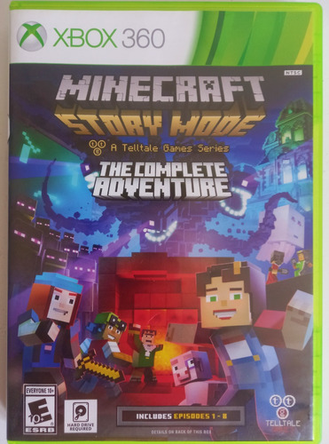 Jogo Minecraft Story Mode Original Xbox 360 Midia Fisica Cd.