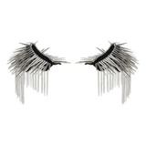 Lazhu Shoulder Pad Fringes Silver 1