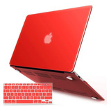 Ibenzer Funda/cubre Teclado Macbook Air 11 Hard Shell Rojo