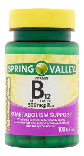Vitamina B12 Cianocobalamina Premium 500 Mcg 100 Tab Eg Bb41