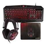 Kit Gamer Hoopson Tpc-050b 4x1 - Teclado + Mouse + Mousepad 