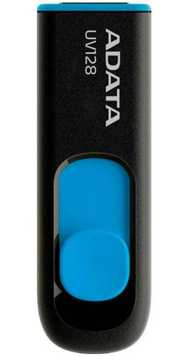 Memoria Flash Adata Uv128 32gb Usb 3.0 Negro Azul  /v /v