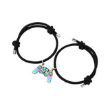 Pulsera Magnética Parejas Amistad Gamer Joystick Tornasol