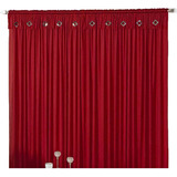 Cortina Para Sala 2,00m X 1,70m Malha Gel Vermelho Promoçao