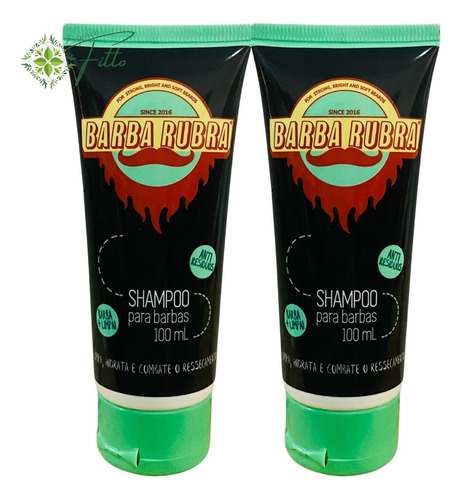 2 Shampoo Para Barba - Shampoo Barba Rubra 100ml