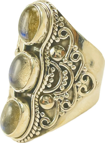 Anillo Plata Turquesa Labradorita Amatista Modelo Ph371