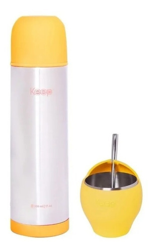 Set/juego Termo Mate Bombilla 500ml Acero Inoxidable Keep