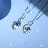 Collares Pareja Astronauta Luna Estrella Universo Amor 