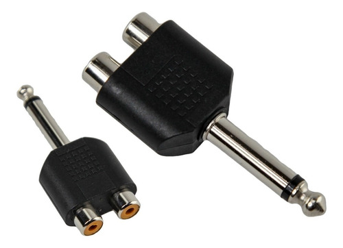 Adaptador Plug 6.5 Mono Macho A 2 Rca Hembra Cable X 6u Htec