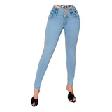 Jeans Mujer Pantalón Colombiano Mezclilla Strech Push Up P45
