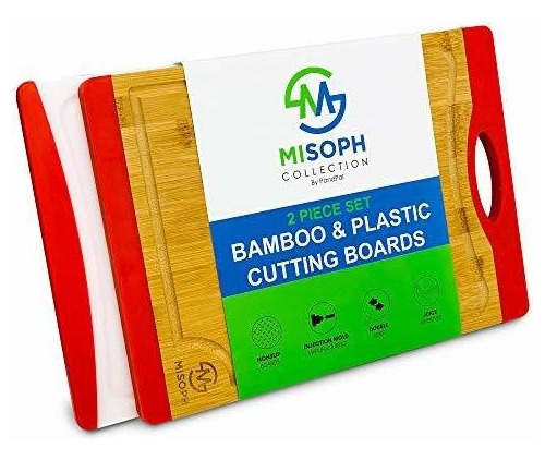 Tablas De Cortar De Plástico Y Bambú Orgánico Cocina...