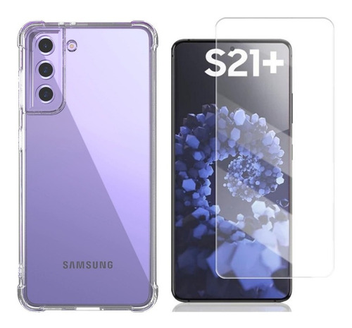 Carcasa Transparente Samsung S21+ S30plus S20fe A21s +lamina