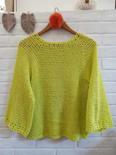 Sweter Mujer Atizana Crochet En Hilo De Algodon