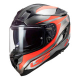 Casco Para Moto Ls2 Ff327 Challenger Cannon Gris/ Naranja