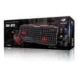 Kit Teclado E Mouse C3tech Usb Gaming Gk-20bk