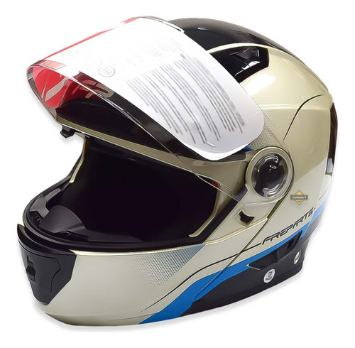 Casco Moto Abatible Ece Airwave 860c Gris Azul Certificado