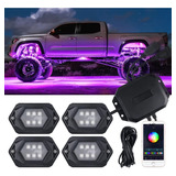 Luces Led Rock Lights 4pz Set  Jeep Rzr X3   Rgb Bluetooth 