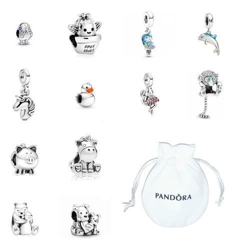 Charms Pandora Animals 925 Original Incluye Bolsa Cubrepolvo