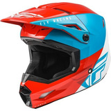 Casco Motocross Enduro Fly Kinetic Straight Edge Rojo/ Azul Color Rojo/ Blanco Y Azul Tamaño Del Casco Xxl