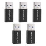 Adaptador Bloqueador Usb De 5 Unidades, Somente Para Carga,