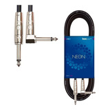 Cable Kwc Neon 130 Plug Plug L X 3 Mts Guitarra Bajo