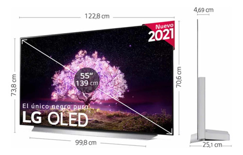 Tv Oled LG C1 55, 4k Ultra Hd, Dolby Vision Iq.
