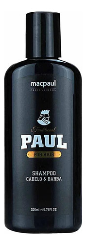  Shampoo Cabelo E Barba Tradicional Paul 200ml