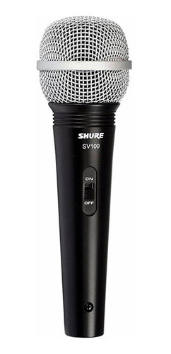 Microfone Shure Dinâmico Sv100 Original Com Cabo