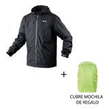 Campera Moto Rompeviento Nto Whiz Negro