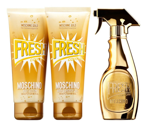 Set Perfume Fresh Gold Couture Edp 50ml Moschino Original 