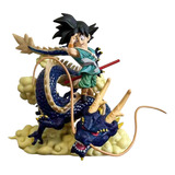 Figura Dragon Ball Goku Niño Y Shenlong En Pose 15cm
