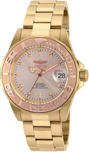 Invicta 90187 Automatico 40mm  Feminino Banhado 18k E Rose